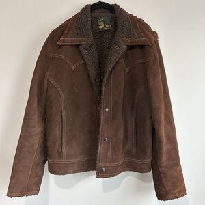 Silton Vintage Western Rancher Suede Leather Jacket Size 38